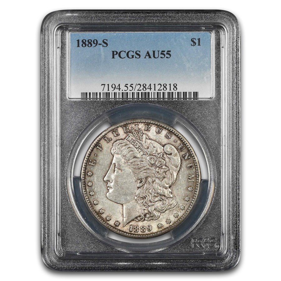 1889-S Morgan Dollar AU-55 PCGS