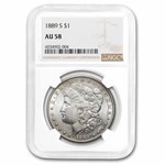 1889-S Morgan Dollar AU-58 NGC