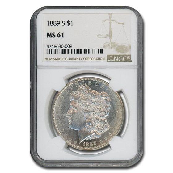 1889-S Morgan Dollar MS-61 NGC 1889-S Morgan Dollar MS-61 NGC