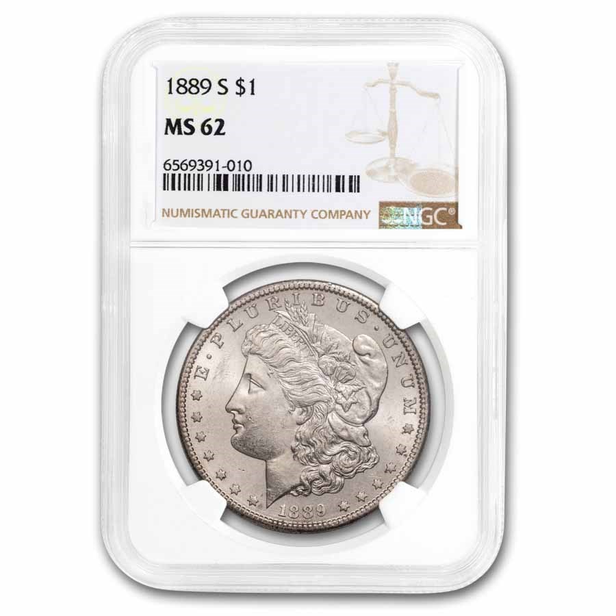 1889-S Morgan Dollar MS-62 NGC