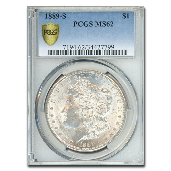 1889-S Morgan Dollar MS-62 PCGS 1889-S Morgan Dollar MS-62 PCGS
