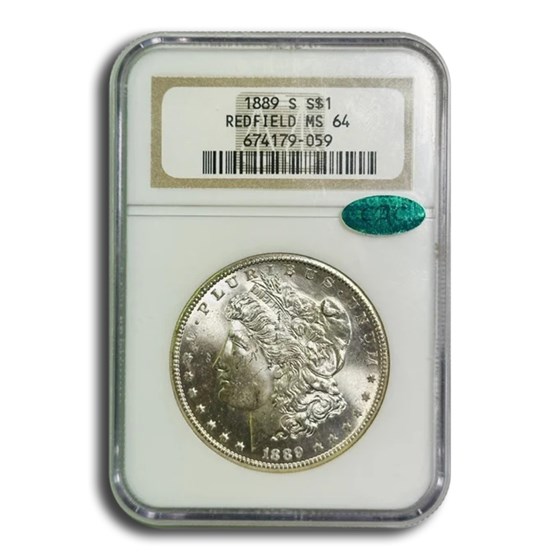 1889-S Morgan Dollar MS-64 NGC CAC (Redfield)