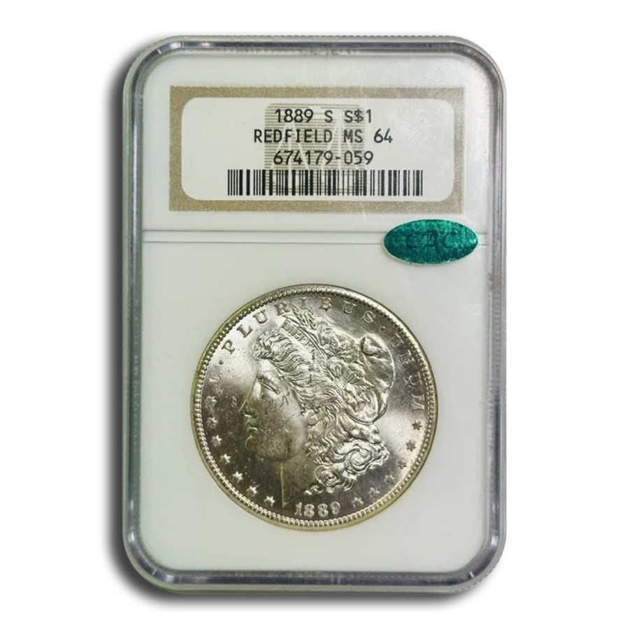 1889-S Morgan Dollar MS-64 NGC CAC (Redfield)