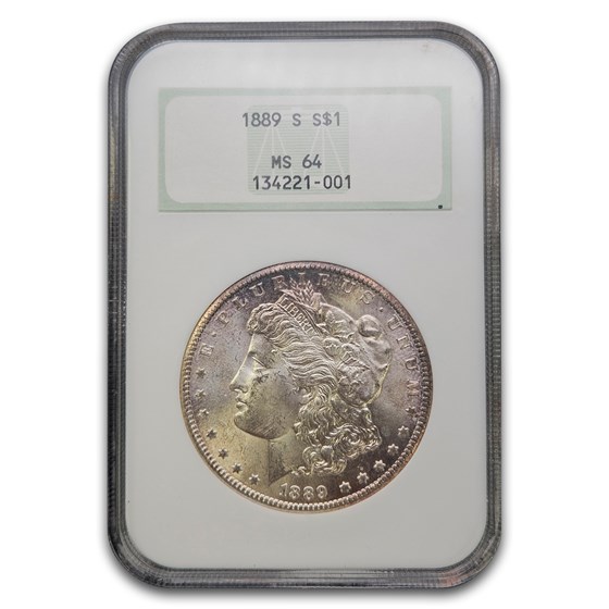 1889-S Morgan Dollar MS-64 NGC