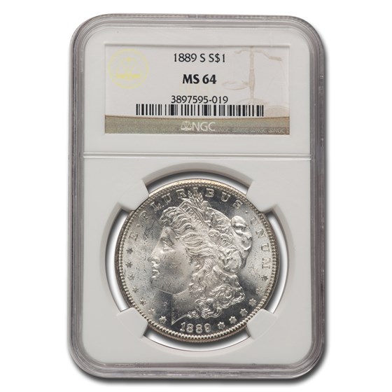 1889-S Morgan Dollar MS-64 NGC 1889-S Morgan Dollar MS-64 NGC