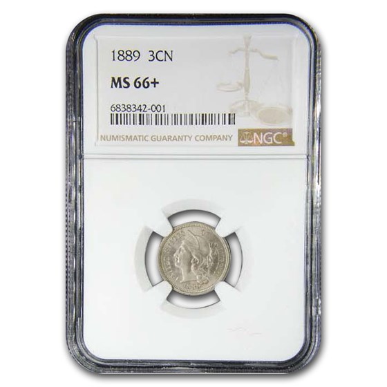 1889 Three Cent Nickel MS-66+ NGC 1889 Three Cent Nickel MS-66+ NGC