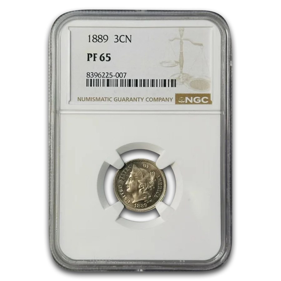 1889 Three Cent Nickel PF-65 NGC