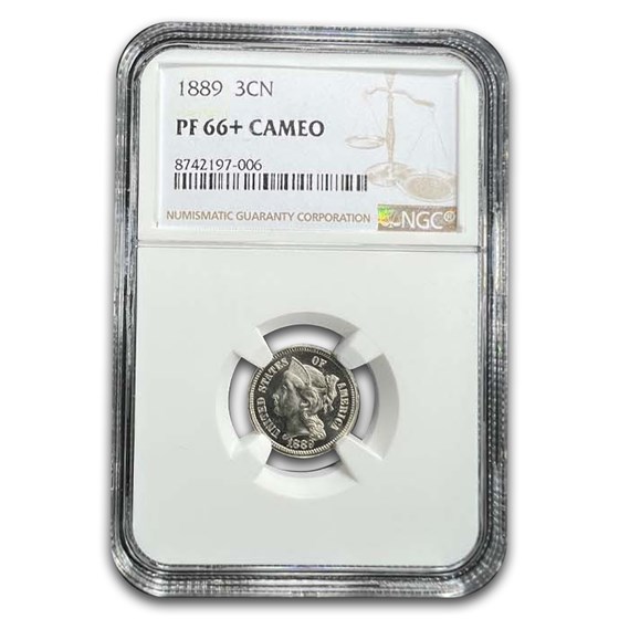1889 Three Cent Nickel PF-66+ Cameo NGC