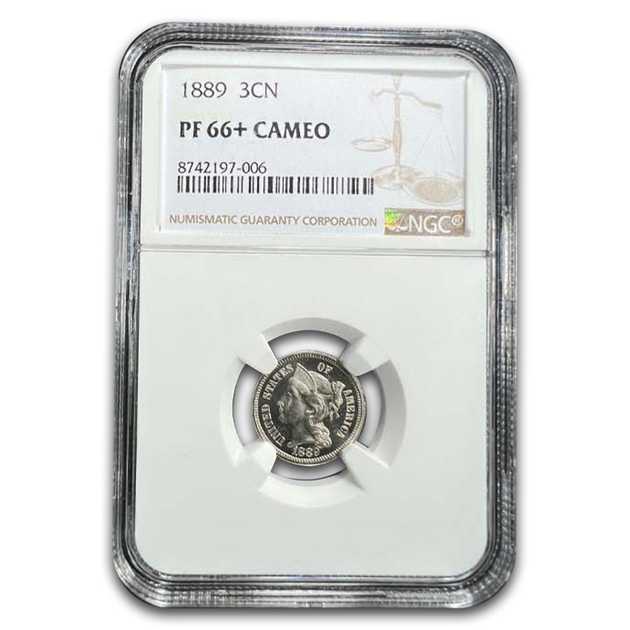1889 Three Cent Nickel PF-66+ Cameo NGC