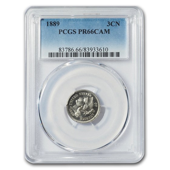1889 Three Cent Nickel PR-66 Cameo PCGS 1889 Three Cent Nickel PR-66 Cameo PCGS