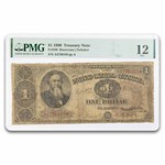 1890 $1.00 Treasury Note Stanton F-12 PMG (Fr#348)
