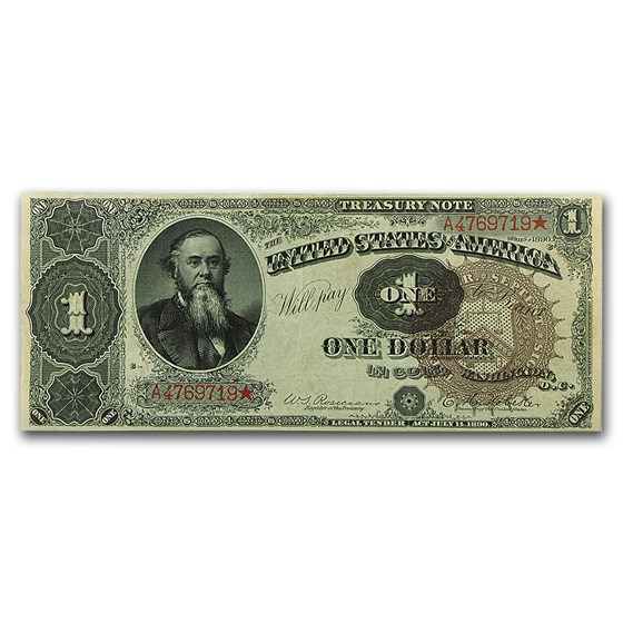 1890 $1.00 Treasury Note Stanton XF 1890 $1.00 Treasury Note Stanton XF