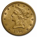 1890 $10 Liberty Gold Eagle AU