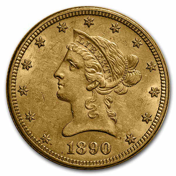 1890 $10 Liberty Gold Eagle AU