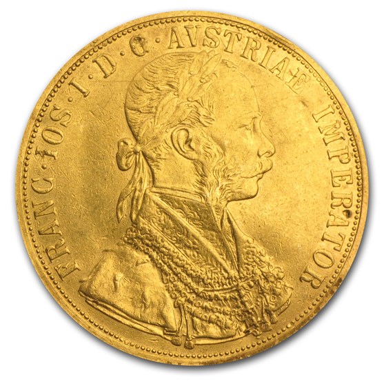1890-1914 Austria Gold 4 Ducat Avg Circ (Random Dates)