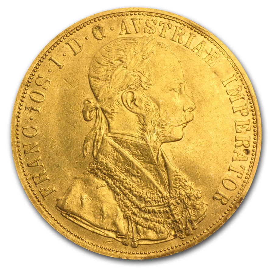 1890-1914 Austria Gold 4 Ducat Avg Circ (Random Dates)