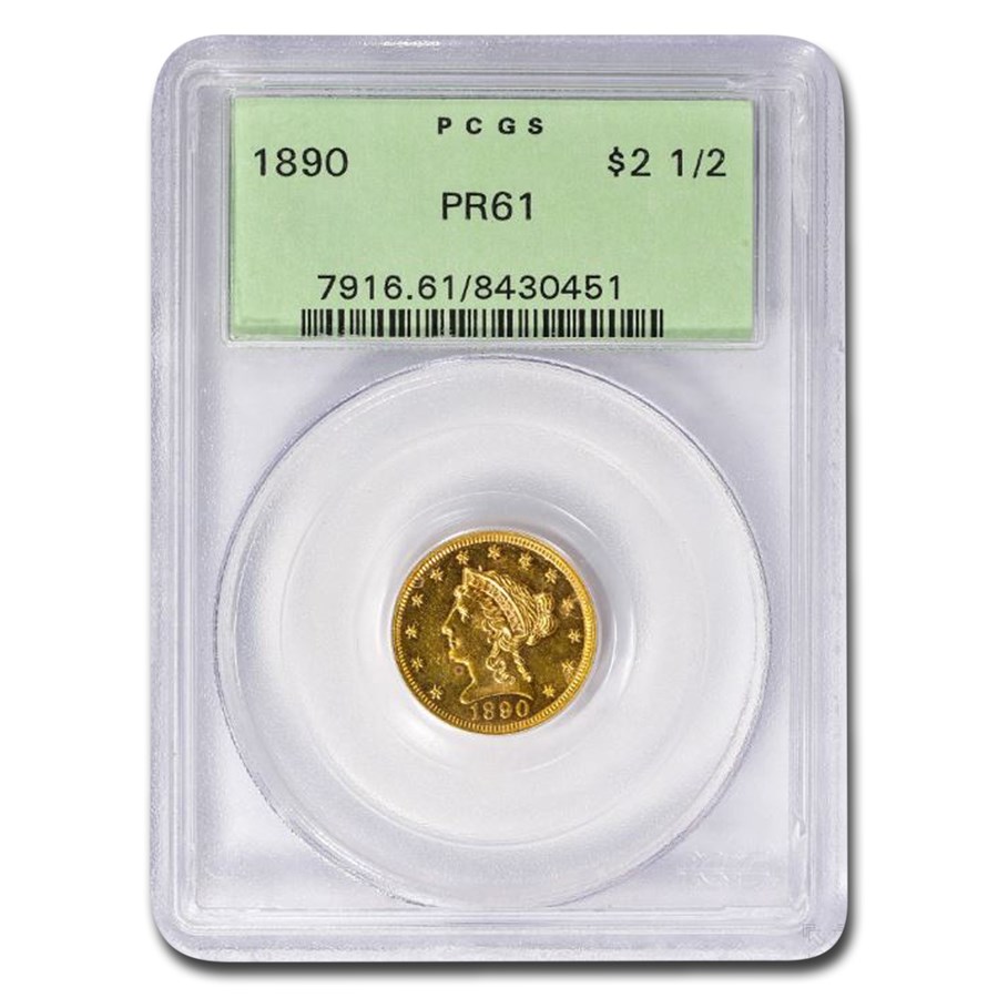 Buy 1890 2.50 Liberty Gold Quarter Eagle PR61 PCGS APMEX