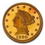 1890 $2.50 Liberty Gold Quarter Eagle PR-66+ DCAM PCGS CAC