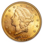 1890 $20 Liberty Gold Double Eagle MS-62 NGC