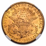 1890 $20 Liberty Gold Double Eagle MS-62+ NGC