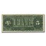 1890 $5.00 Treasury Note General Thomas CU-64 PMG (Fr#361)