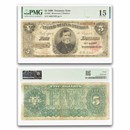 1890 $5.00 Treasury Note General Thomas F-15 PMG (Fr#361)