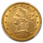 1890-CC $10 Liberty Gold Eagle AU-55 PCGS