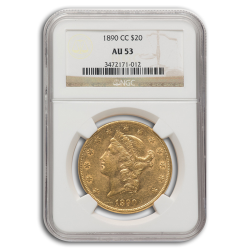 Buy 1890-CC $20 Liberty Gold Double Eagle AU-53 NGC | APMEX