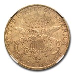 1890-CC $20 Liberty Gold Double Eagle AU-55 NGC CAC