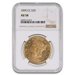 1890-CC $20 Liberty Gold Double Eagle AU-58 NGC