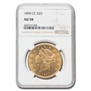 1890-CC $20 Liberty Gold Double Eagle AU-58 NGC