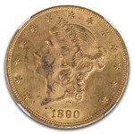 1890-CC $20 Liberty Gold Double Eagle MS-61 NGC