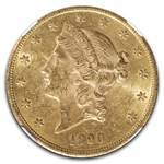 1890-CC $20 Liberty Gold Double Eagle MS-62 NGC