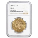 1890-CC $20 Liberty Gold Double Eagle MS-62 NGC