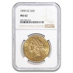 1890-CC $20 Liberty Gold Double Eagle MS-62 NGC