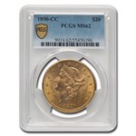 1890-CC $20 Liberty Gold Double Eagle MS-62 PCGS