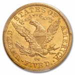 1890-CC $5 Liberty Gold Half Eagle AU-55 PCGS