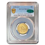 1890-CC $5 Liberty Gold Half Eagle MS-62+ PCGS CAC