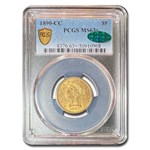 1890-CC $5 Liberty Gold Half Eagle MS-63+ PCGS CAC
