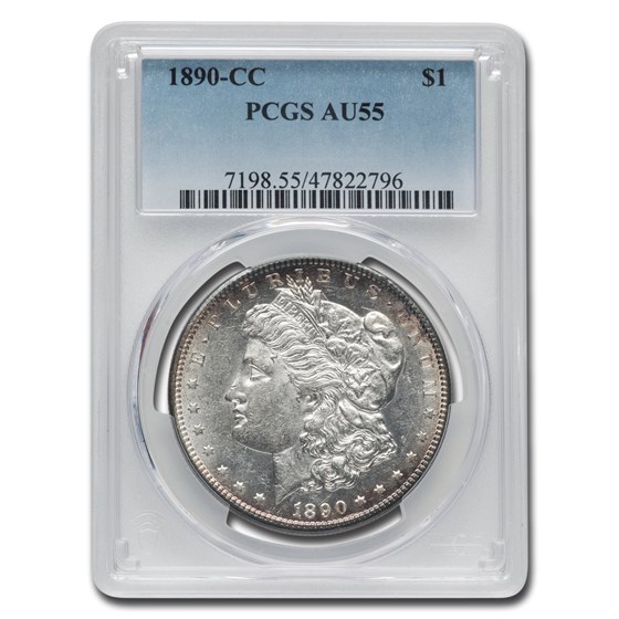 1890-CC Morgan Dollar AU-55 PCGS 1890-CC Morgan Dollar AU-55 PCGS