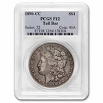1890-CC Morgan Dollar Fine-12 PCGS (Tailbar)