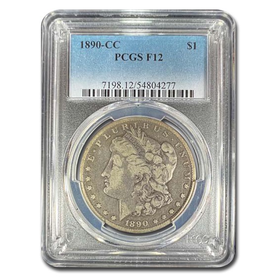 1890-CC Morgan Dollar Fine-12 PCGS 1890-CC Morgan Dollar Fine-12 PCGS