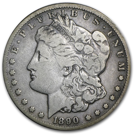 1890-CC Morgan Dollar Fine
