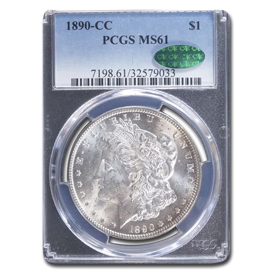 1890-CC Morgan Dollar MS-61 PCGS CAC 1890-CC Morgan Dollar MS-61 PCGS CAC
