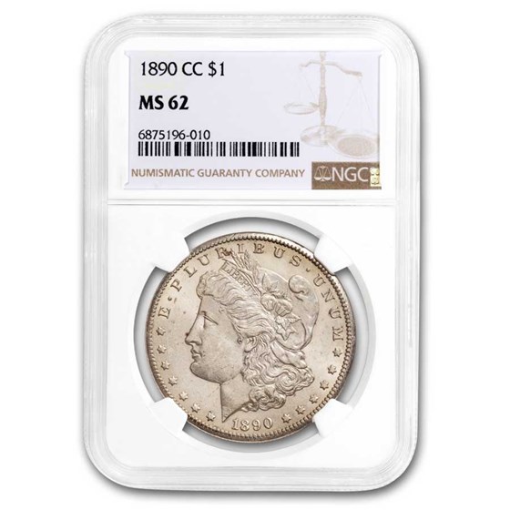 1890-CC Morgan Dollar MS-62 NGC 1890-CC Morgan Dollar MS-62 NGC