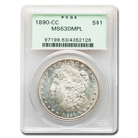 1890-CC Morgan Dollar MS-63 DMPL PCGS 1890-CC Morgan Dollar MS-63 DMPL PCGS