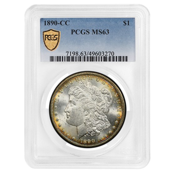1890-CC Morgan Dollar MS-63 PCGS (Toned) 1890-CC Morgan Dollar MS-63 PCGS (Toned)