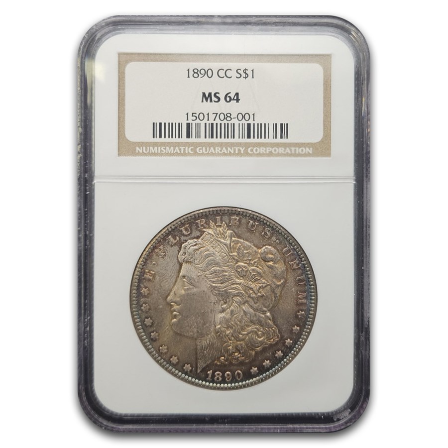 1890-CC Morgan Dollar MS-64 NGC (Toned)