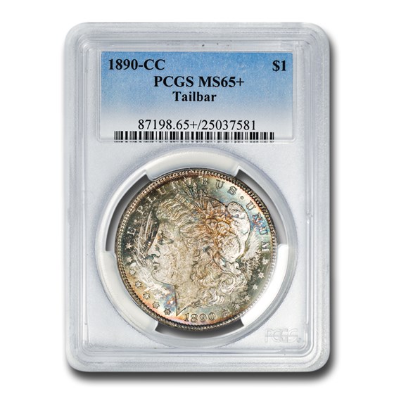 1890-CC Morgan Dollar MS-65+ PCGS (Tailbar) 1890-CC Morgan Dollar MS-65+ PCGS (Tailbar)