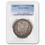 1890-CC Morgan Dollar VF-25 PCGS